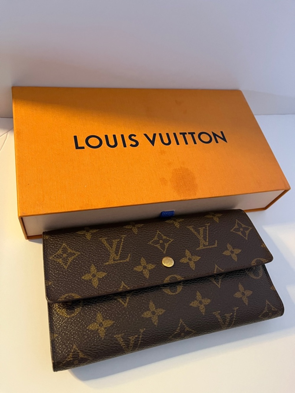 💯 % Authentic Louis Vuitton Monogram Continental Wallet - Dark Brown & Gold